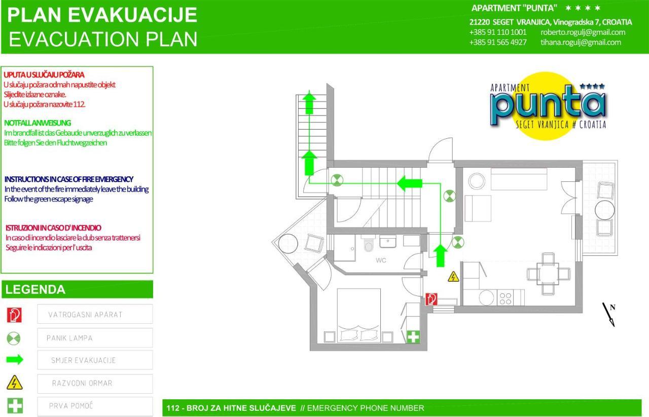 Apartment Punta Seget Vranjica Kültér fotó